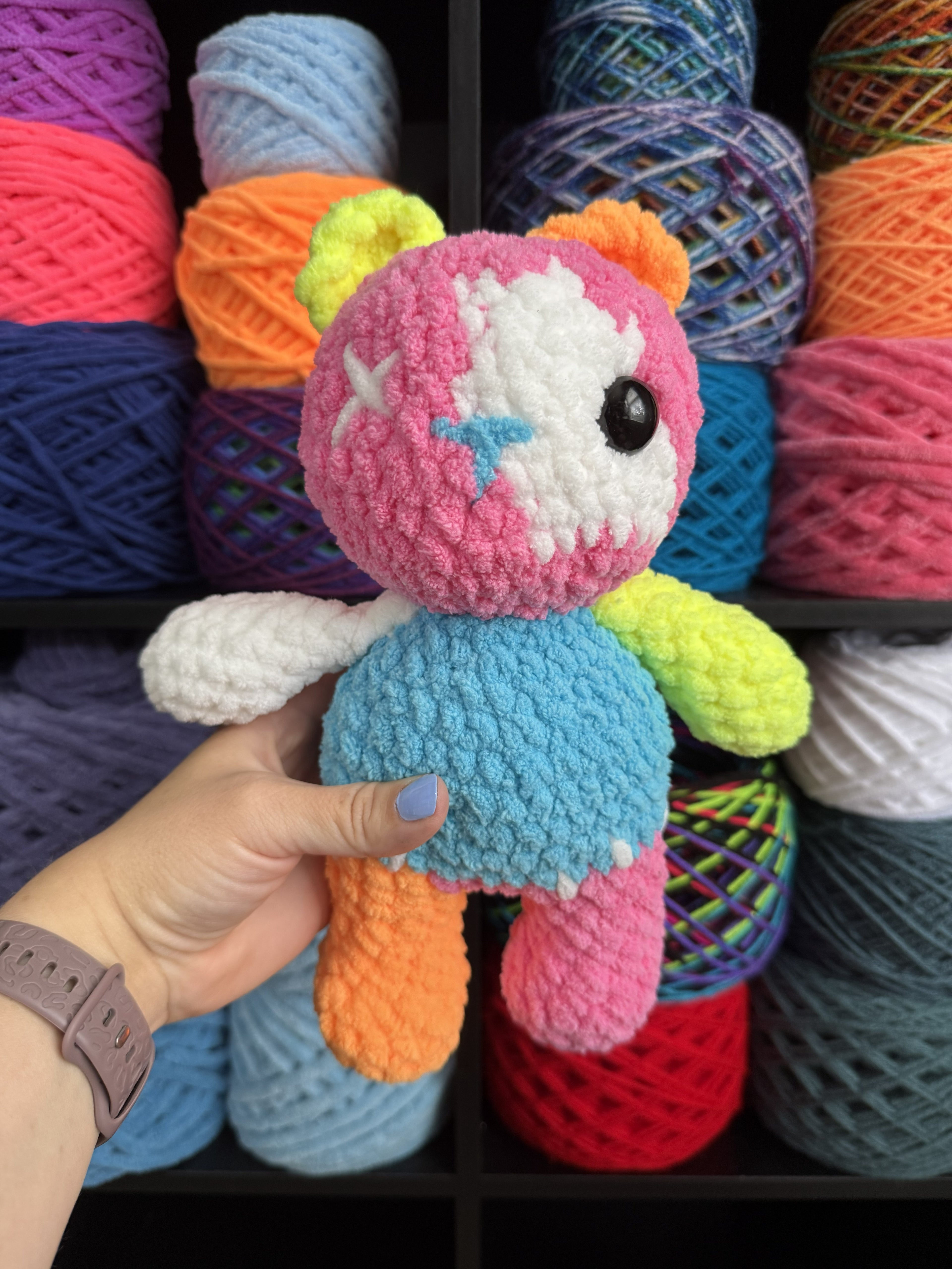 Neon Color Block Bear
