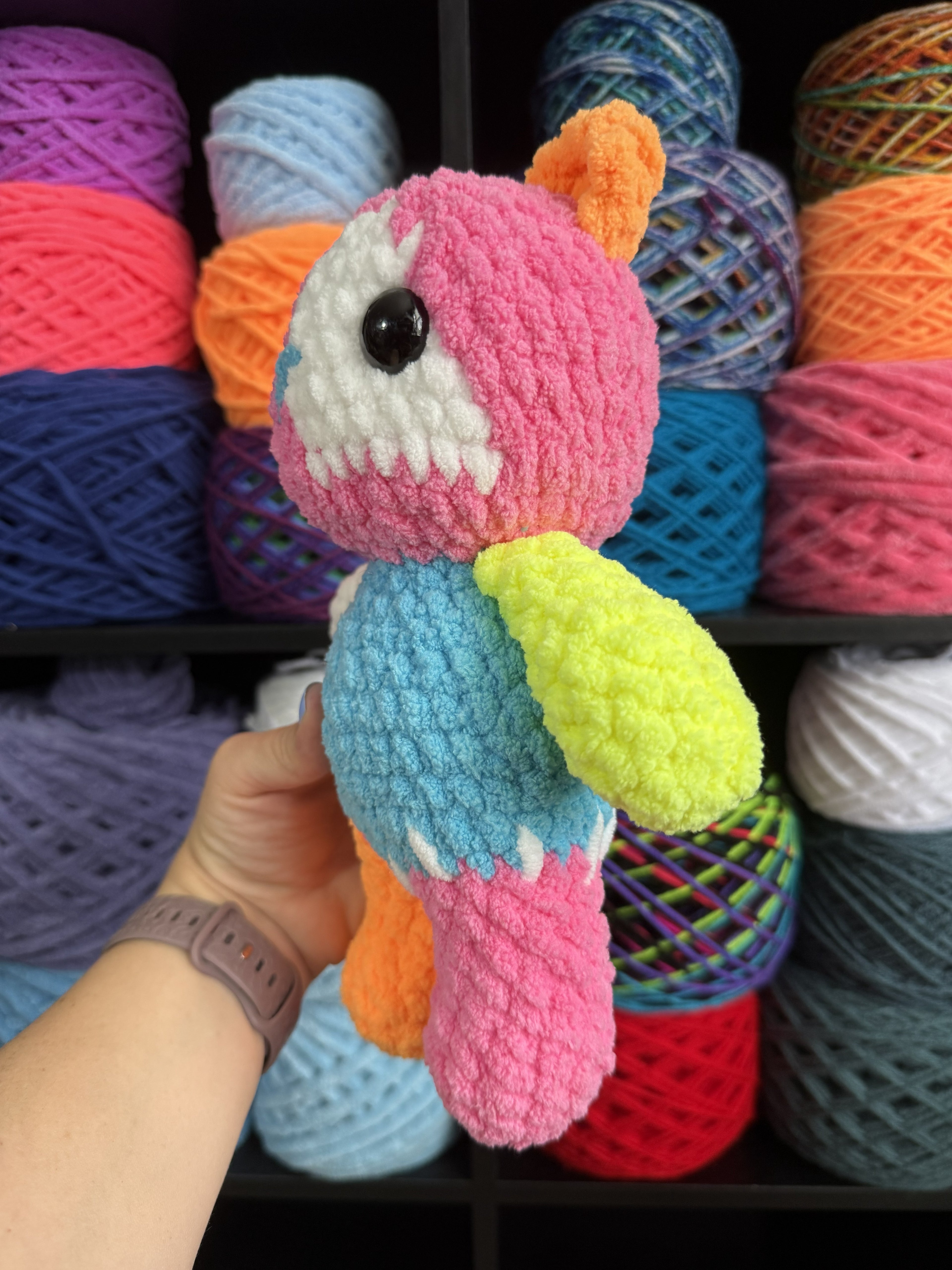 Neon Color Block Bear