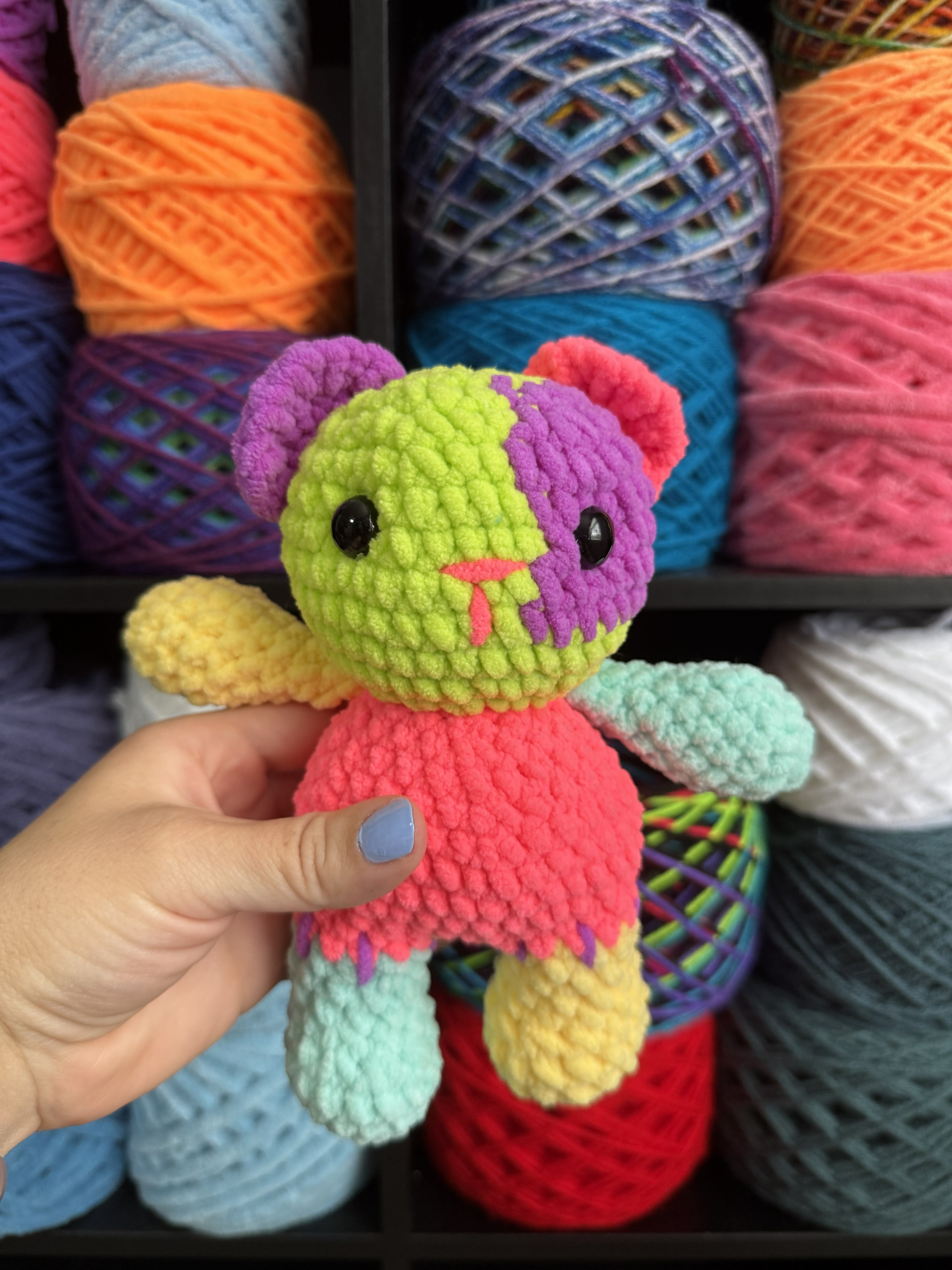 Mini Neon Scrappy Bear