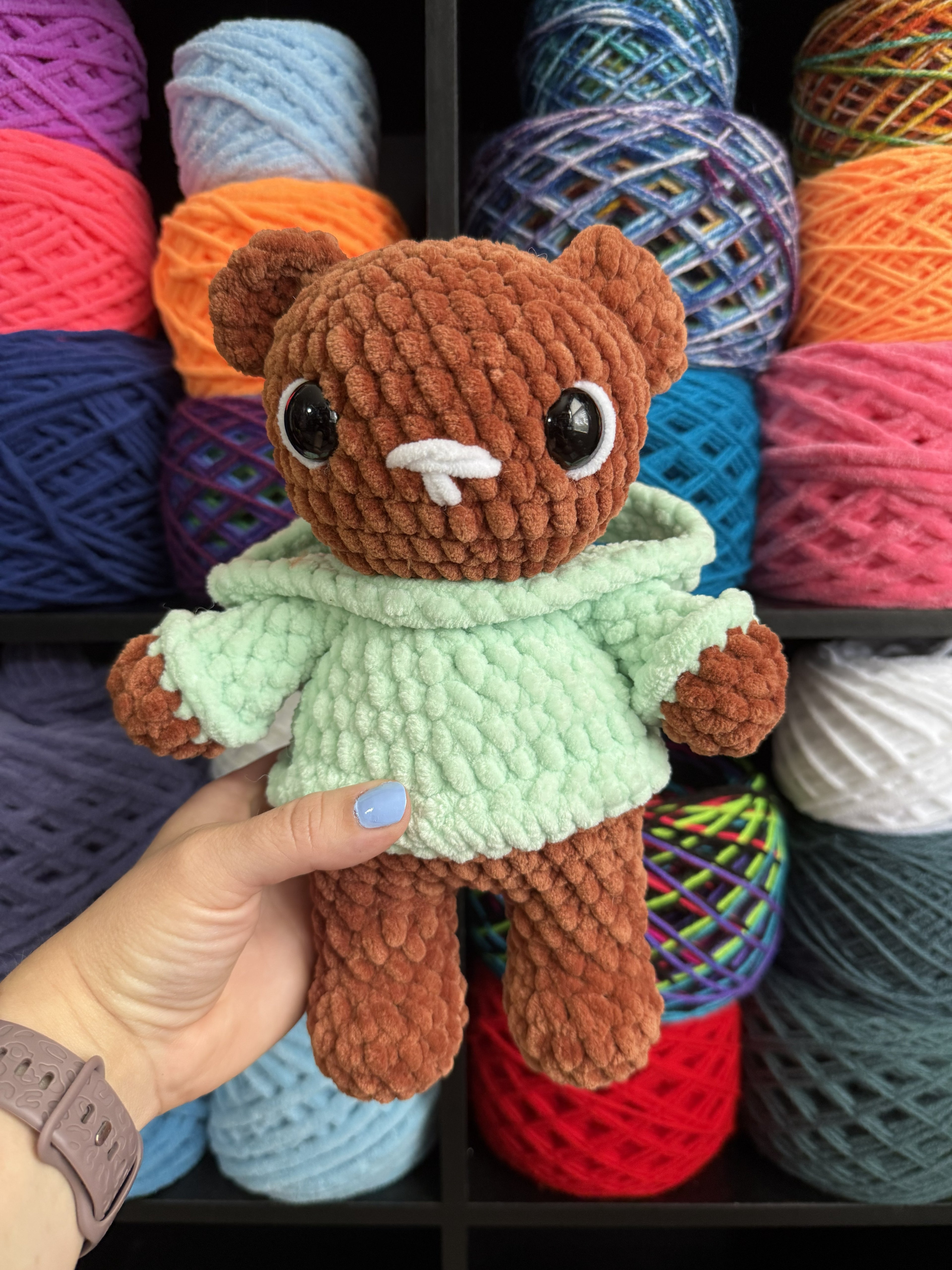 Mint Green Hoodie Bear