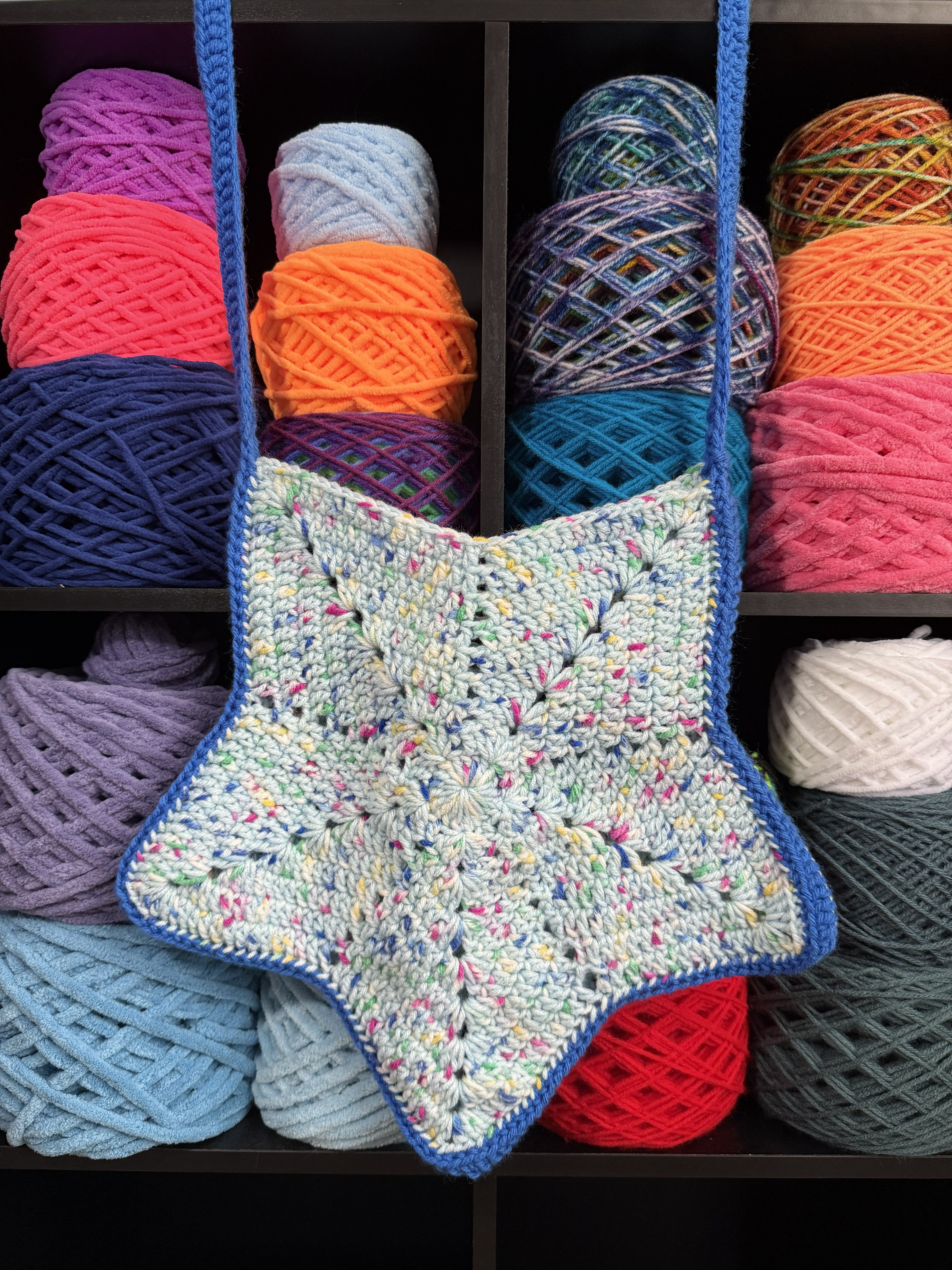 Blue Speckled Star Bag