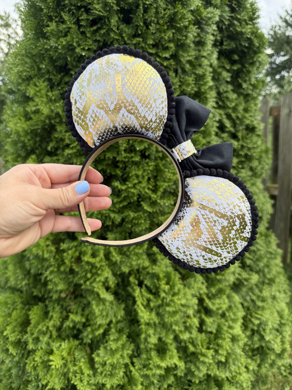 Faux Snake Skin Ears