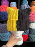 Black and Yellow Cat Ear Beanie