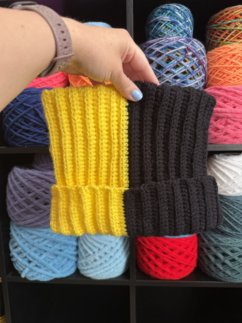 Black and Yellow Cat Ear Beanie